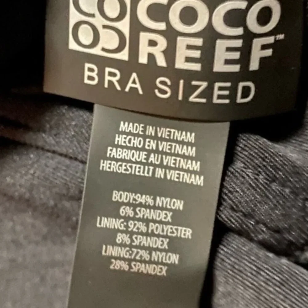 COCO REEF Women' Flourish Underwire BraSized Tankini Top Black swimming suit - Picture 4 of 13